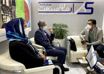 Presence of Lorestan Petrochemical Company's process leader in the booth of Arman Sanat Pouyesh Kimia Company- The 15th International Exhibition of Iran Plast on 7-10 February 2022