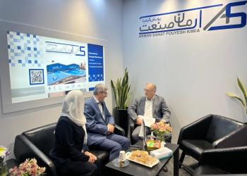 The presence of the Mr.Maghazei, the esteemed vice president of production of Bakhtar Group, at the Arman Sanat Pouyesh kimia booth at the 19th Iran Plast Exhibition